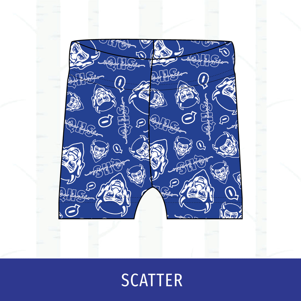 Quincy Blue Devils Two-Tone Bikers