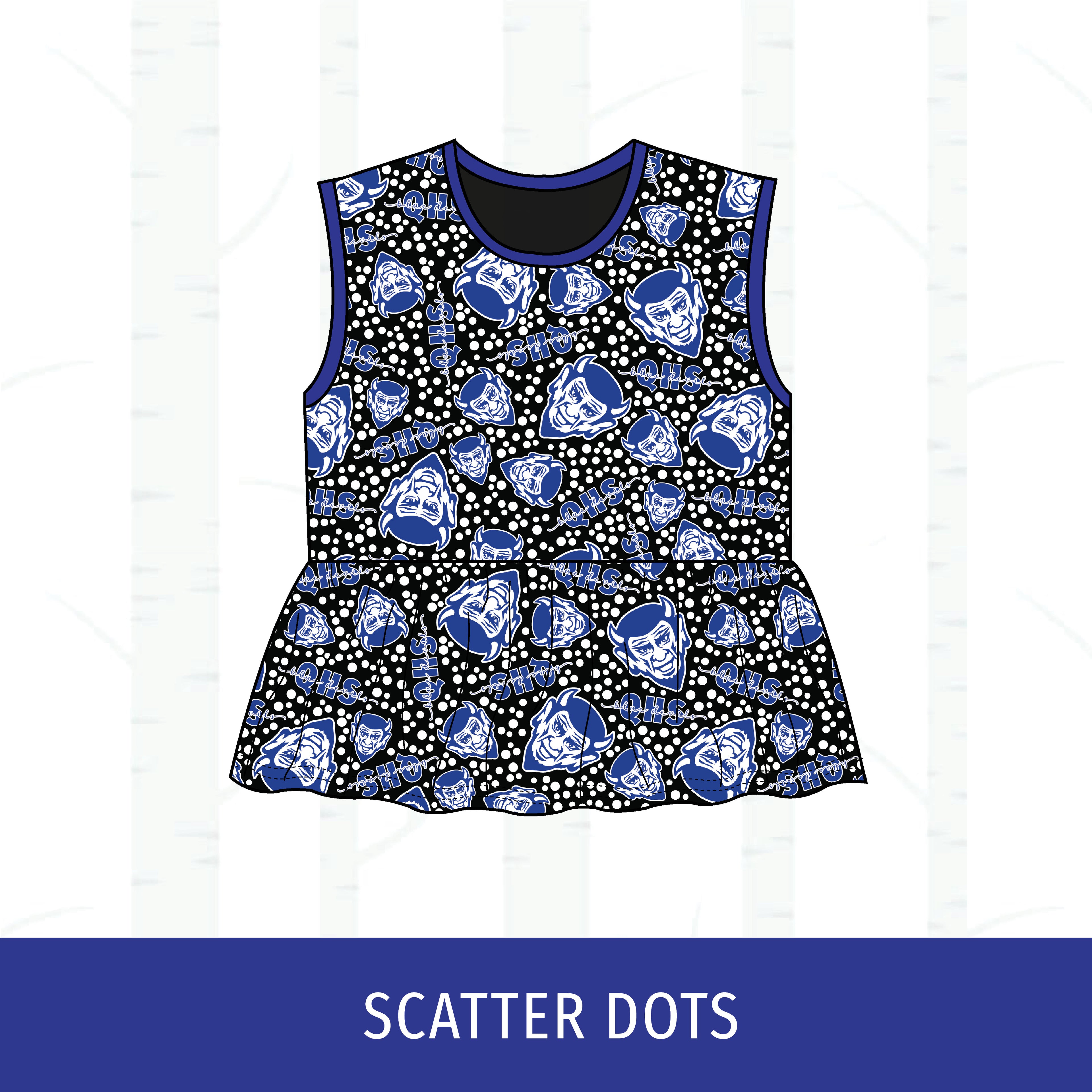 Quincy Blue Devils Peplum Tank