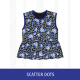 Quincy Blue Devils Peplum Tank