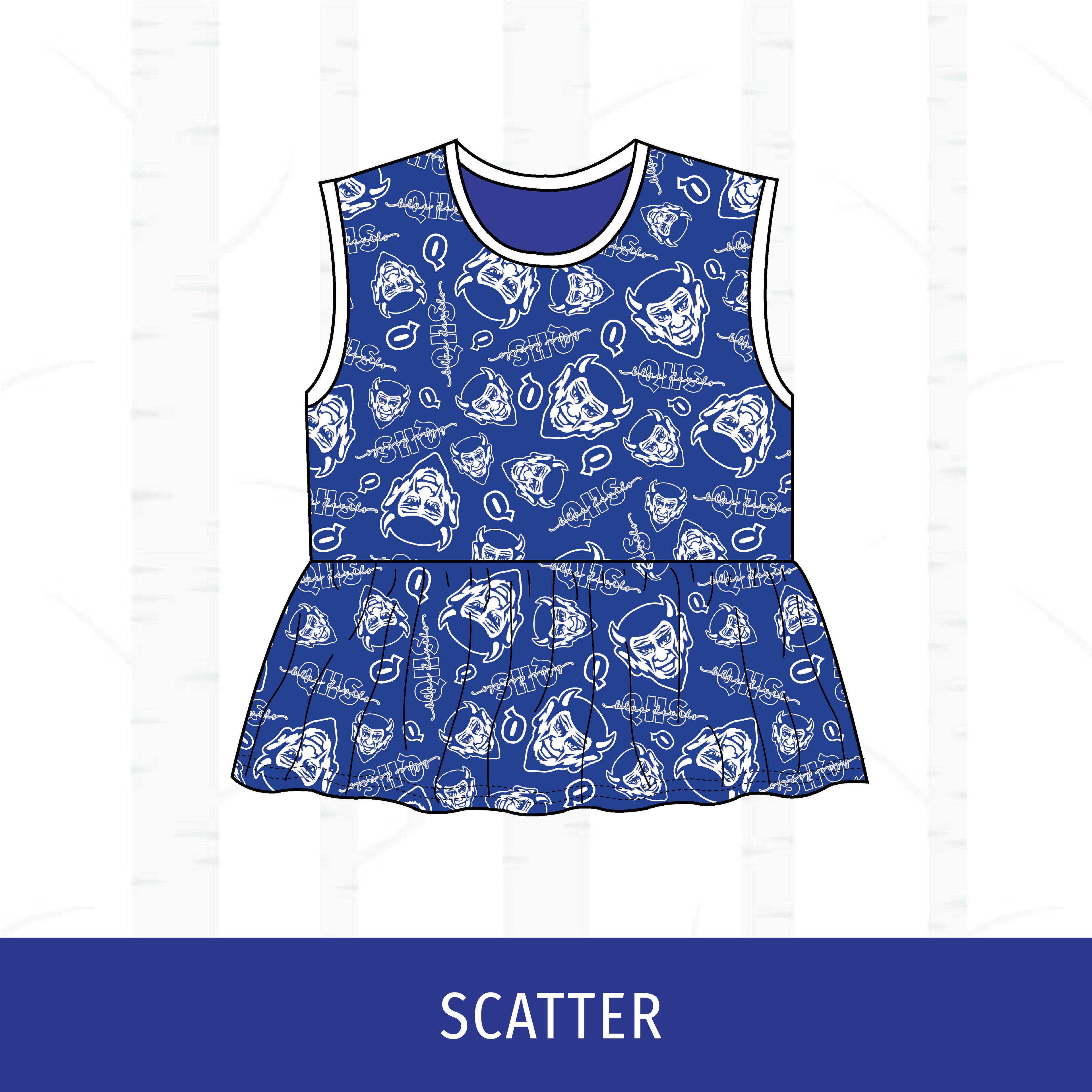 Quincy Blue Devils Peplum Tank