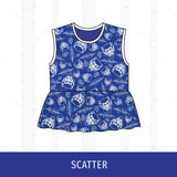 Quincy Blue Devils Peplum Tank