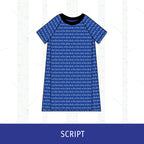 Quincy Blue Devils Short Sleeve Raglan Dress
