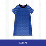 Quincy Blue Devils Short Sleeve Raglan Dress
