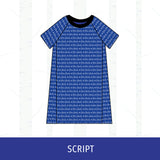 Quincy Blue Devils Short Sleeve Raglan Dress
