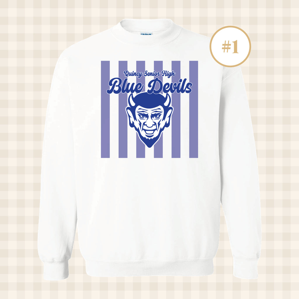 QHS Blue Devils | Adult Size Crewneck Sweatshirt