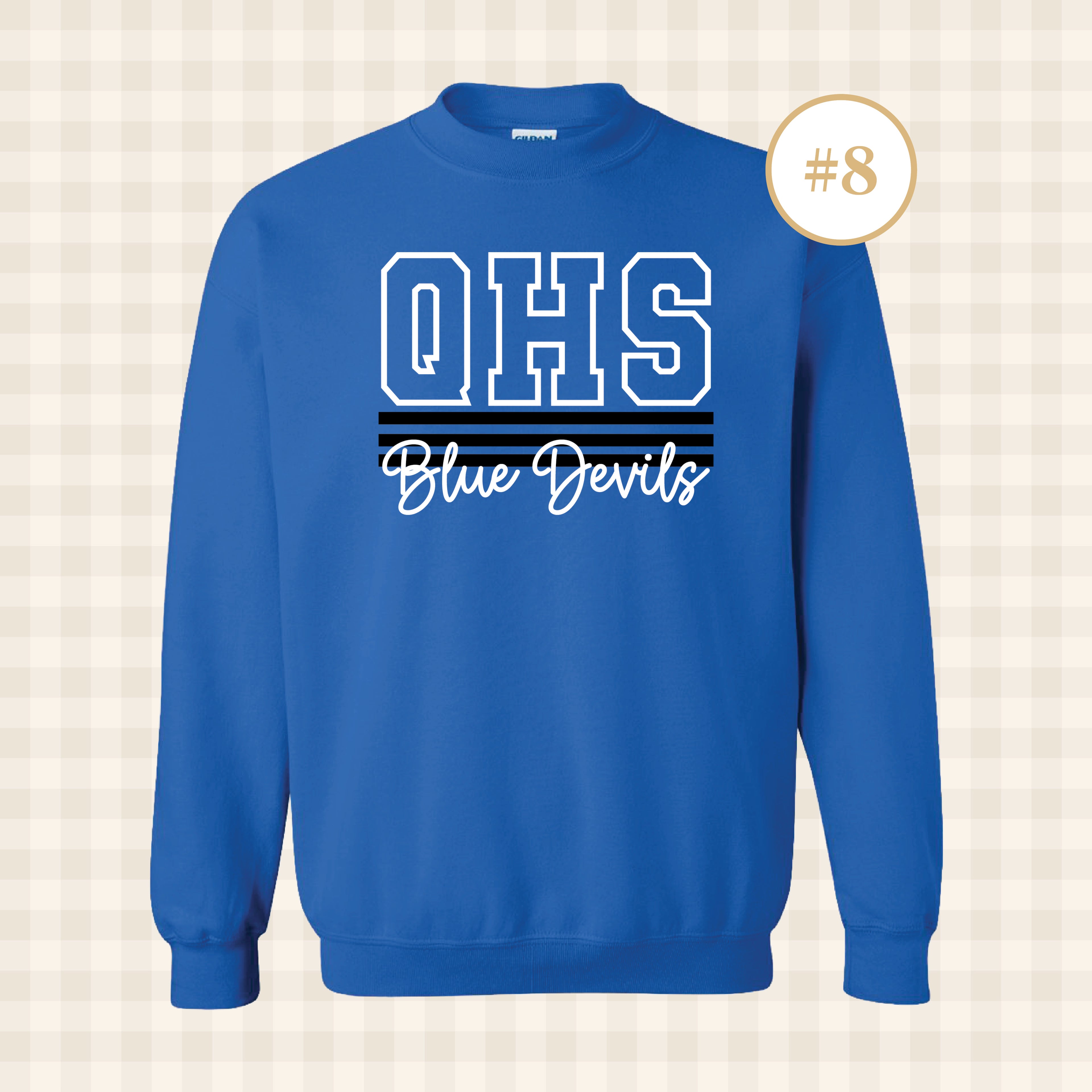 QHS Blue Devils | Adult Size Crewneck Sweatshirt