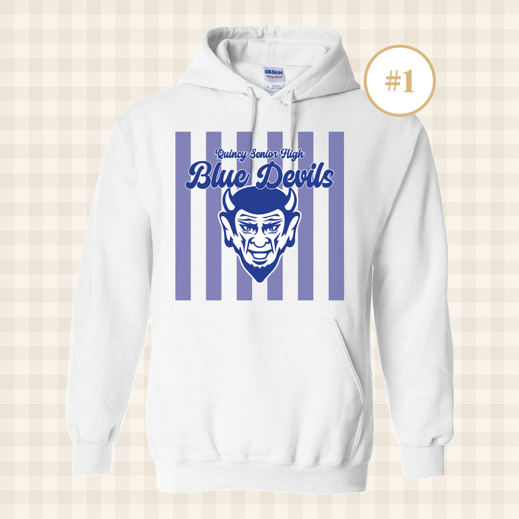 QHS Blue Devils | Adult Size Hooded Sweatshirt