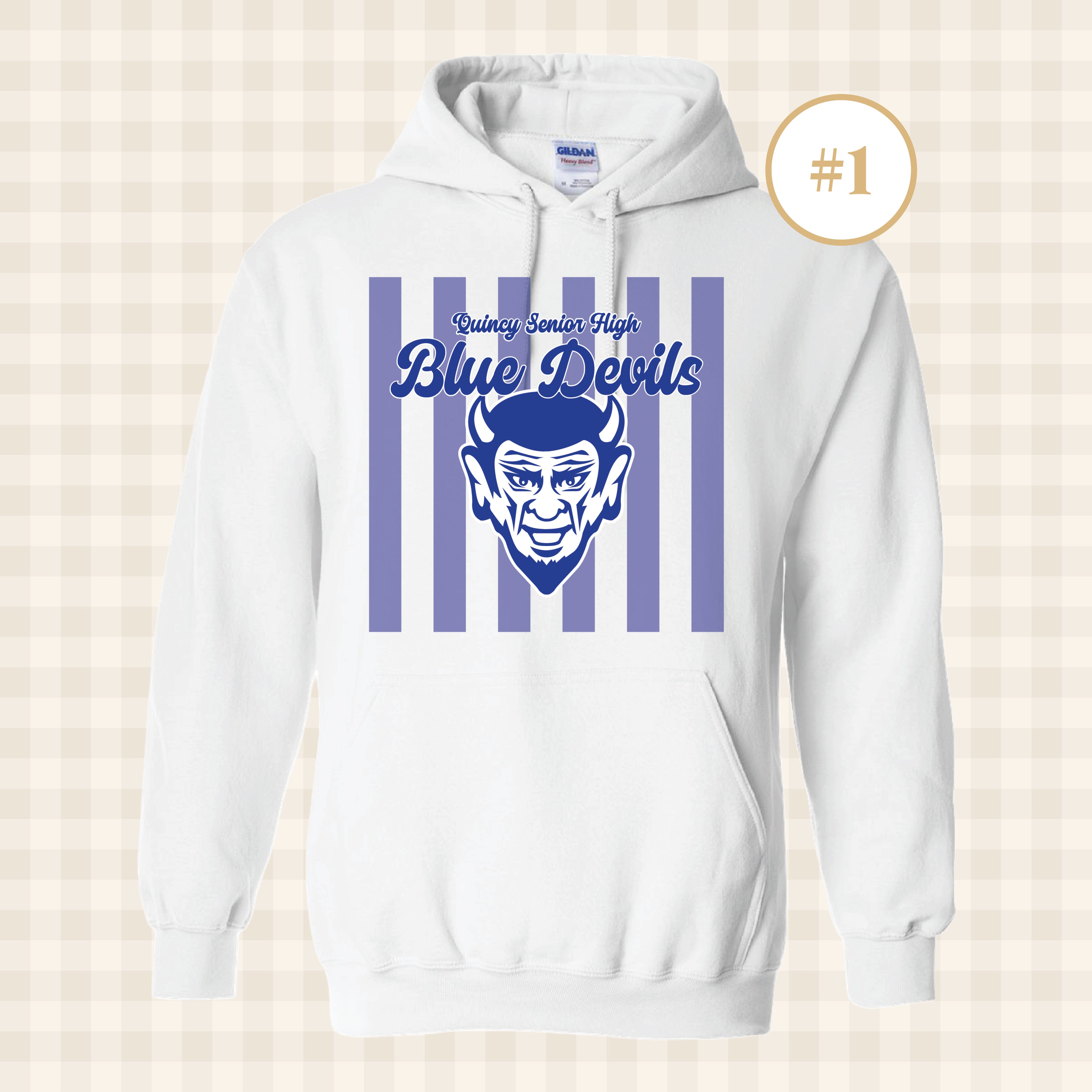 QHS Blue Devils | Adult Size Hooded Sweatshirt