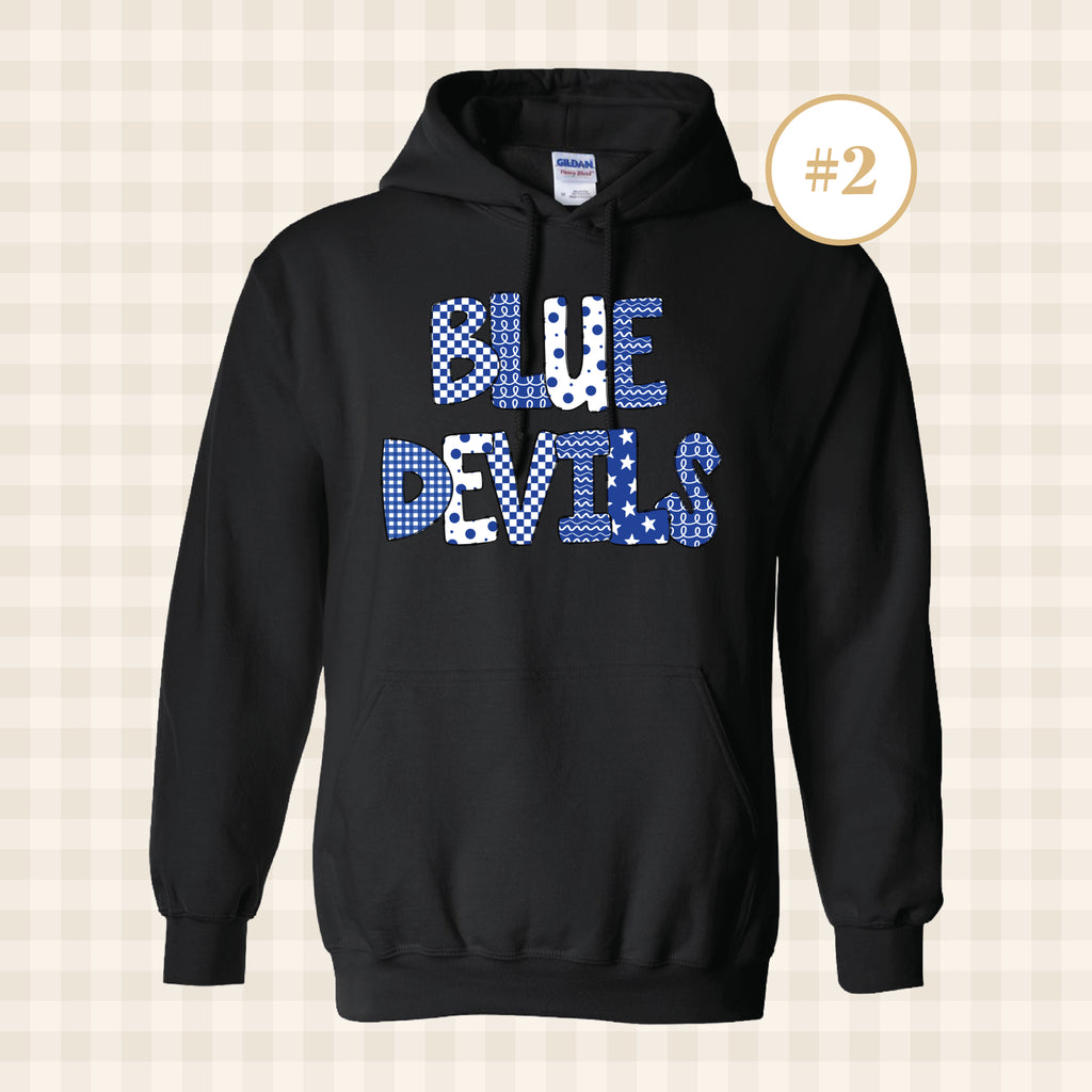 QHS Blue Devils | Adult Size Hooded Sweatshirt