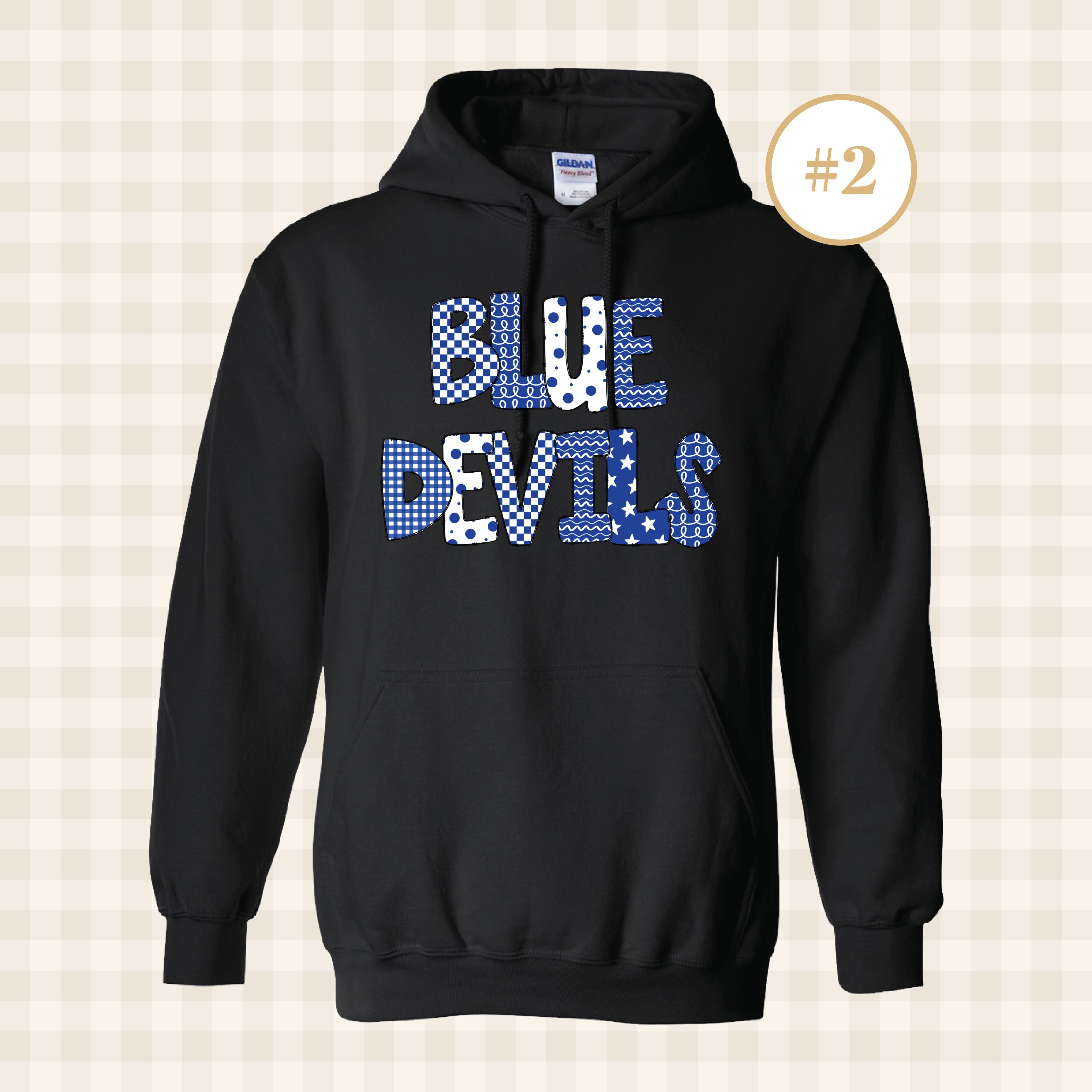 QHS Blue Devils | Adult Size Hooded Sweatshirt