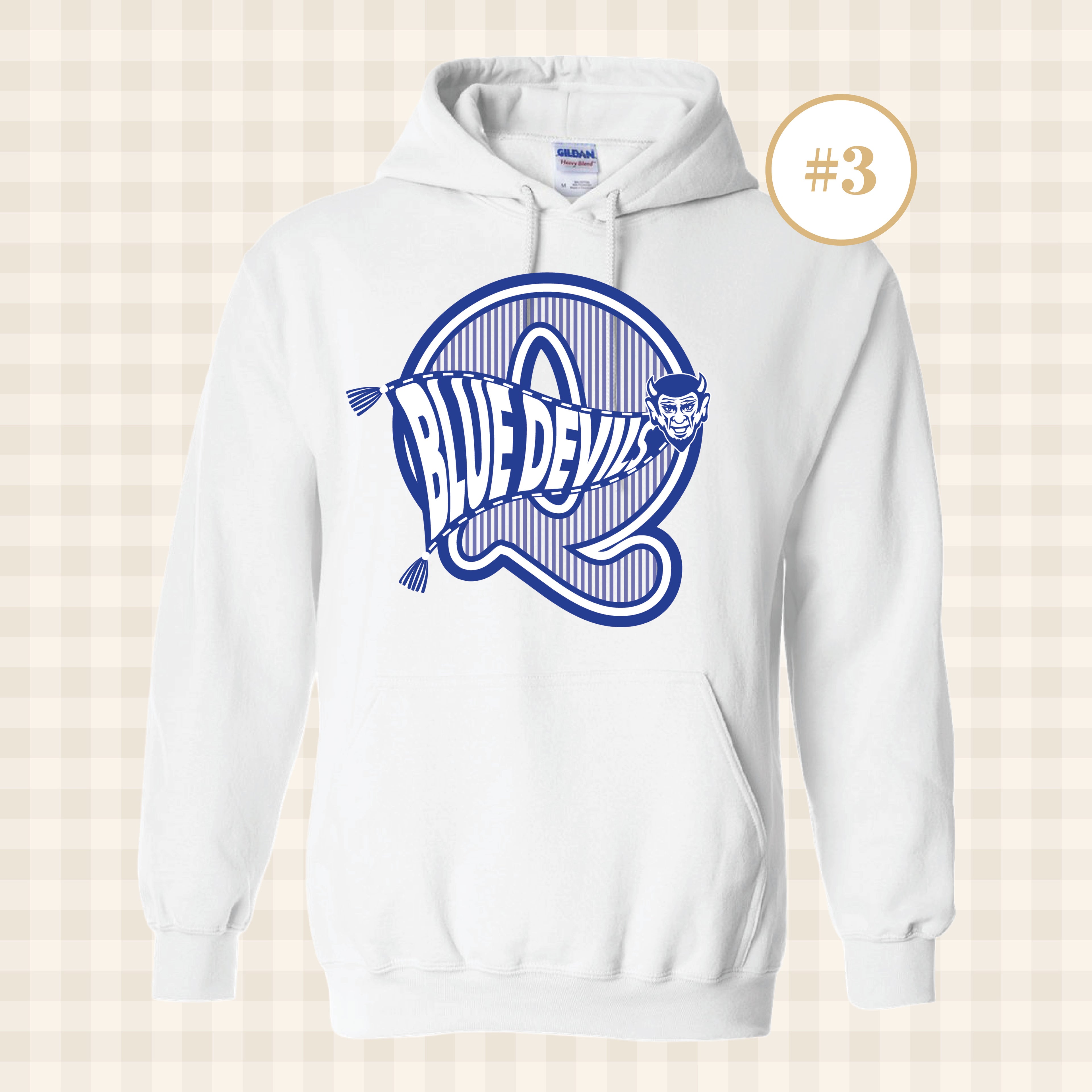 QHS Blue Devils | Adult Size Hooded Sweatshirt