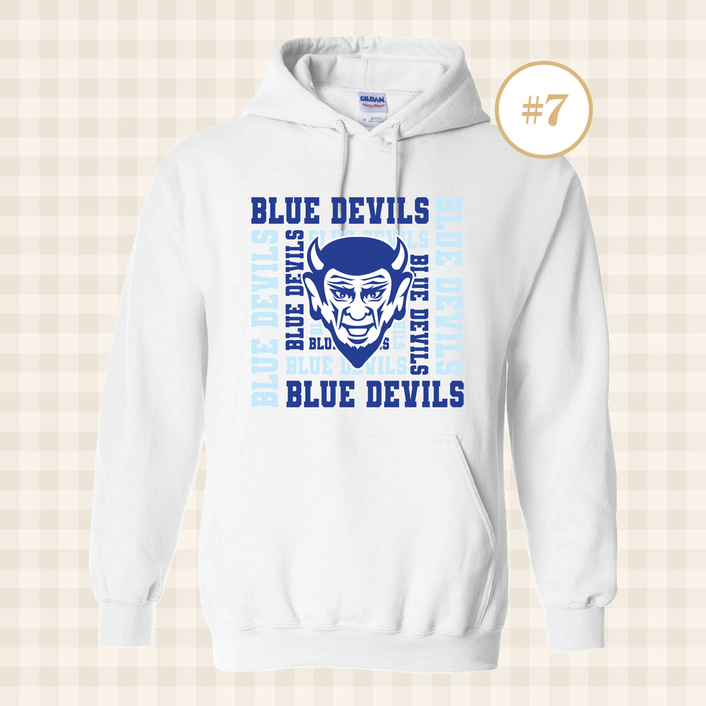 QHS Blue Devils | Adult Size Hooded Sweatshirt