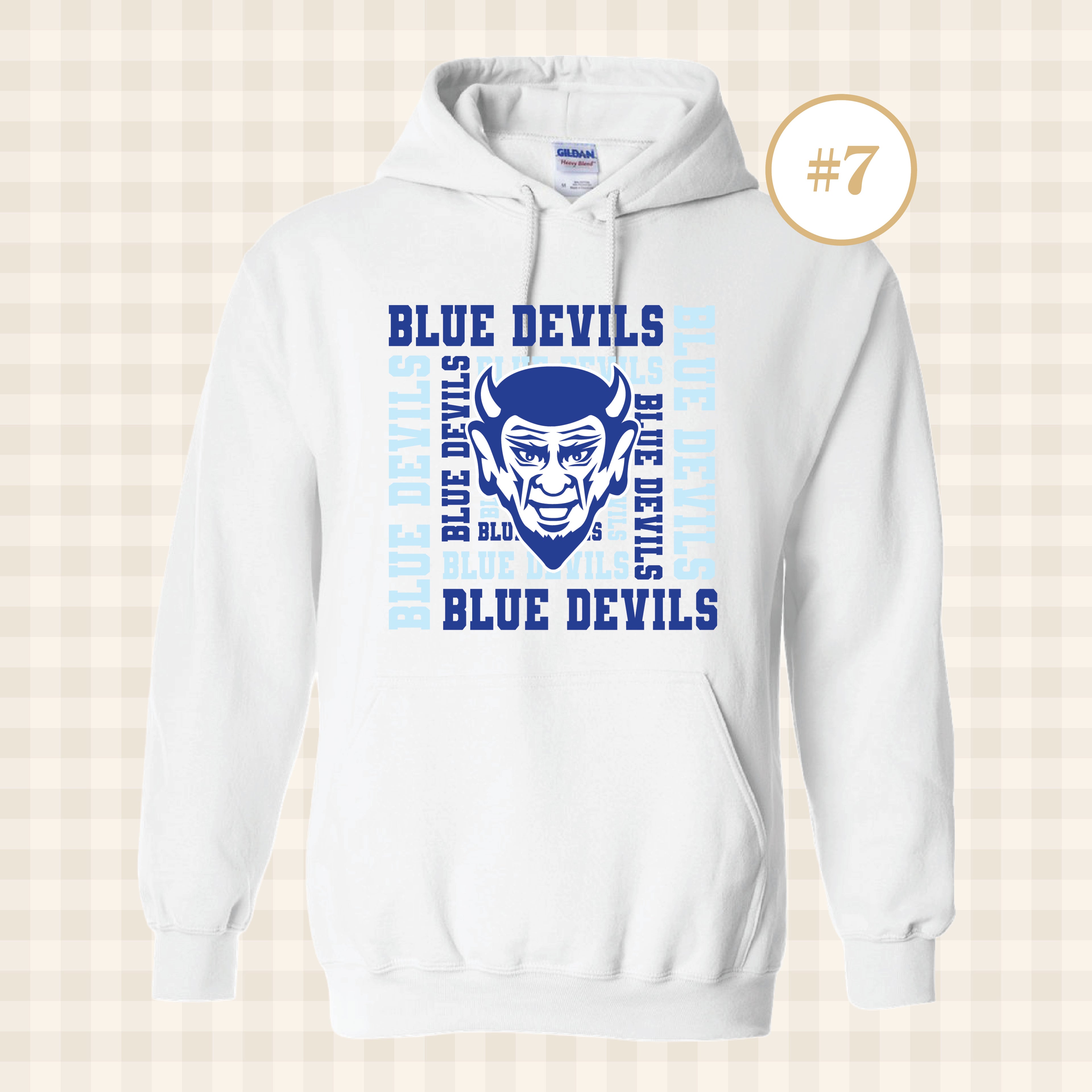 QHS Blue Devils | Adult Size Hooded Sweatshirt