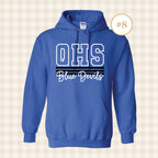 QHS Blue Devils | Adult Size Hooded Sweatshirt