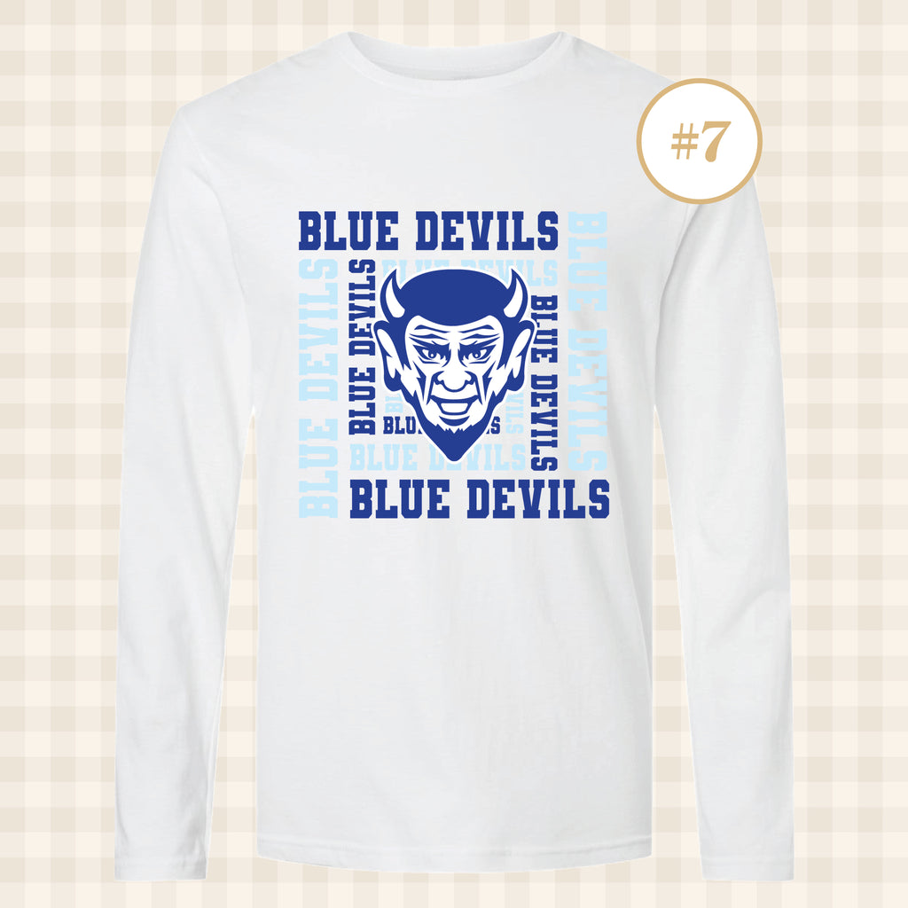 QHS Blue Devils | Adult Size Long Sleeve T-Shirts