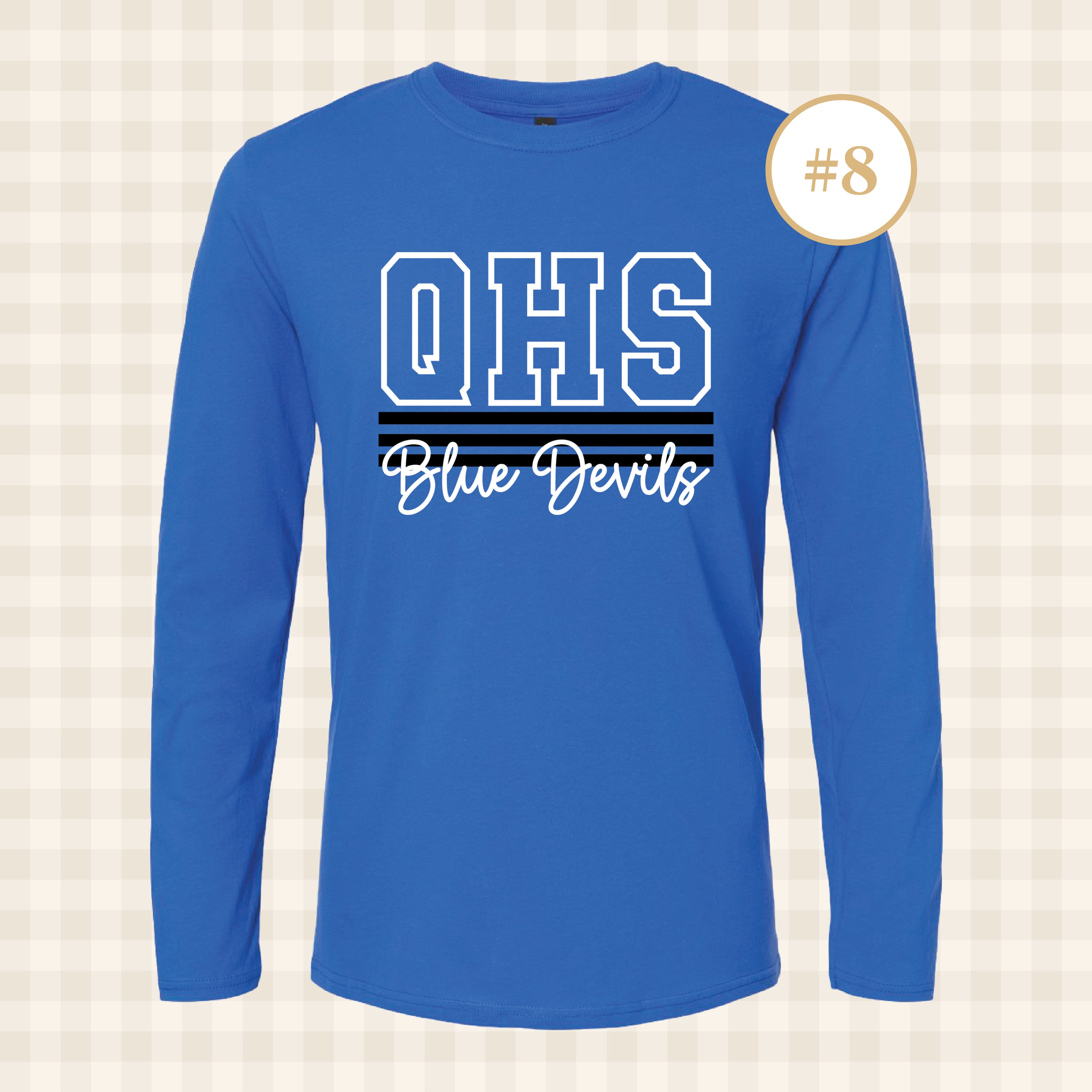 QHS Blue Devils | Adult Size Long Sleeve T-Shirts