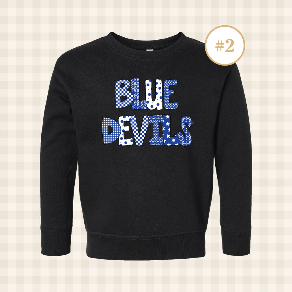 QHS Blue Devils | Toddler Size Crewneck Sweatshirts
