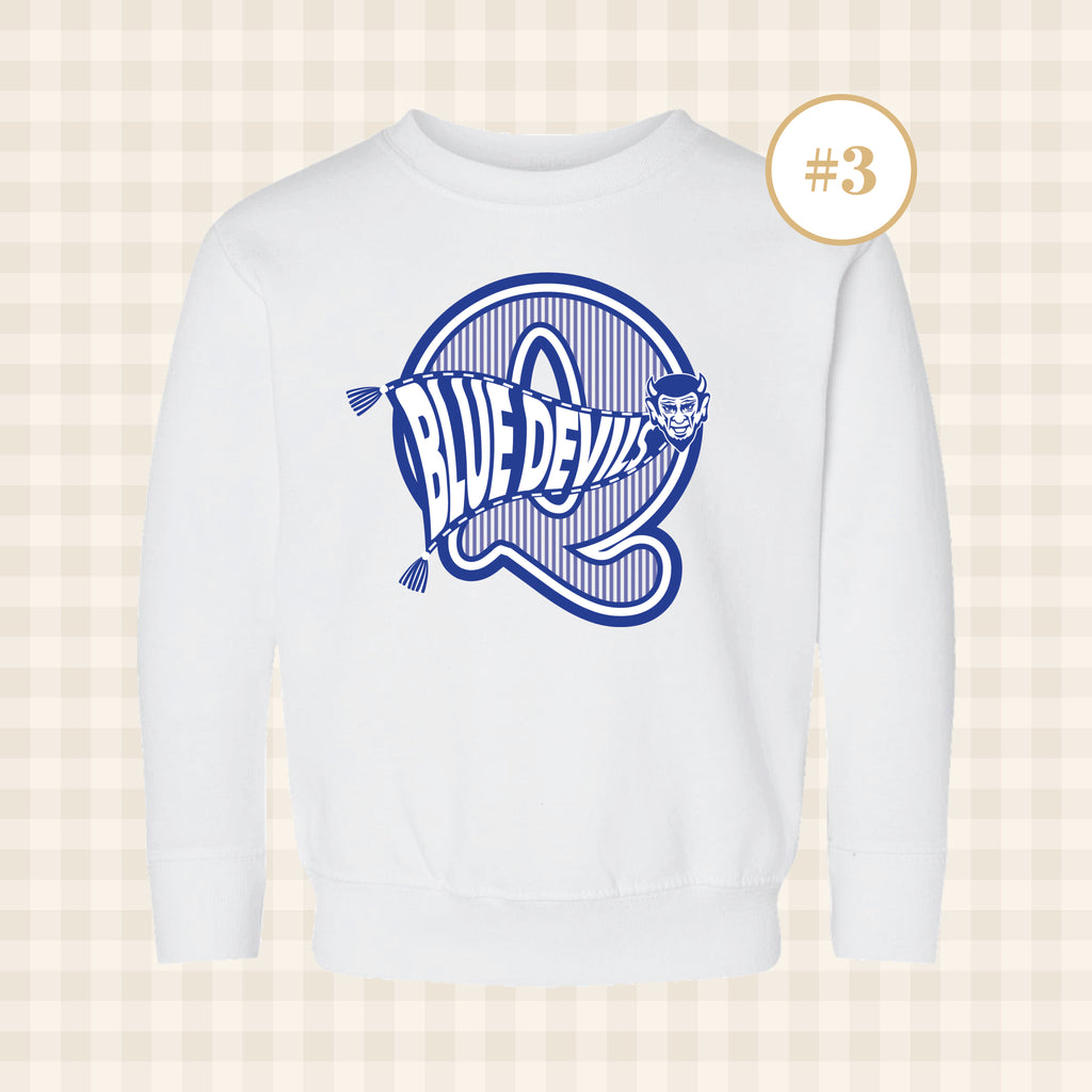 QHS Blue Devils | Toddler Size Crewneck Sweatshirts