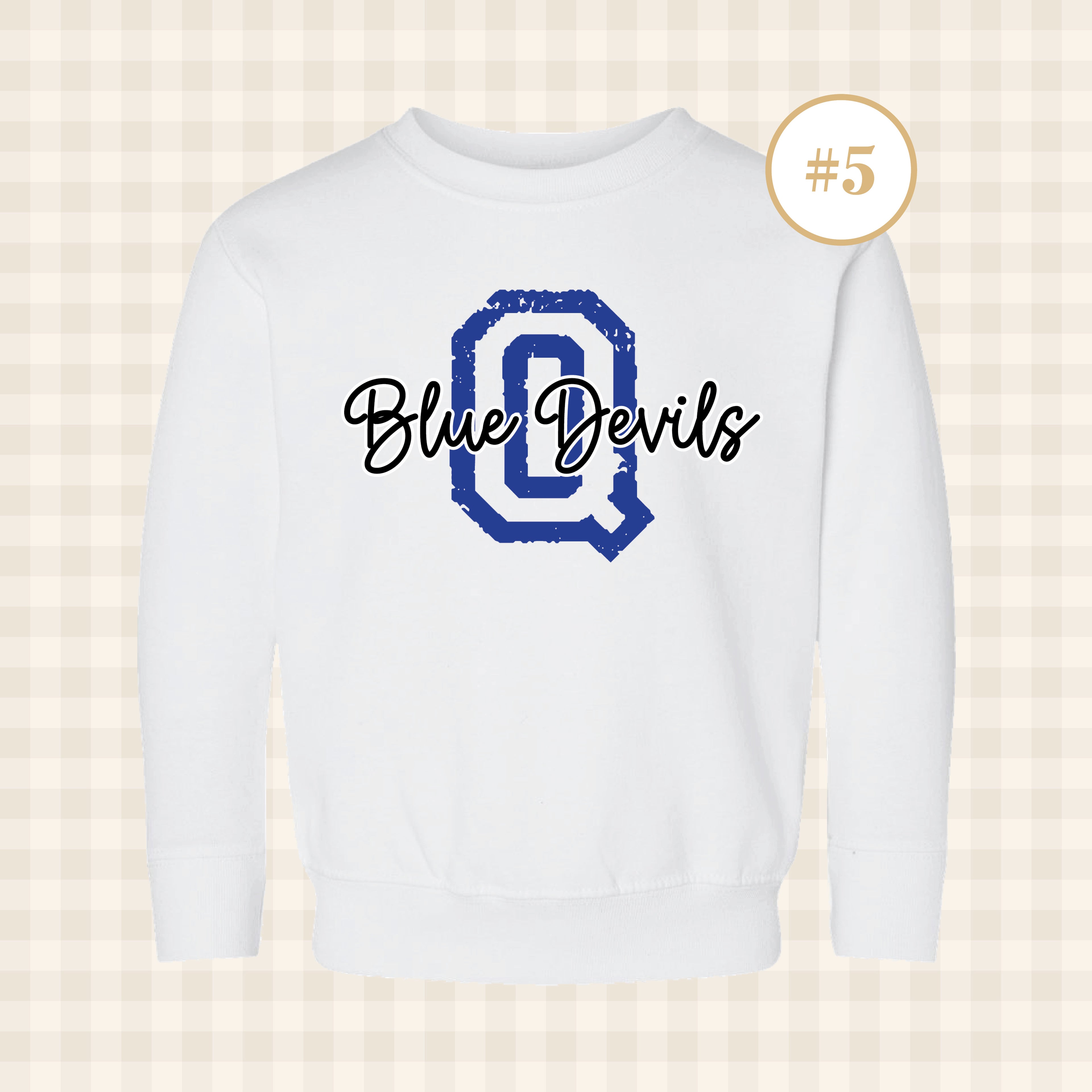 QHS Blue Devils | Toddler Size Crewneck Sweatshirts