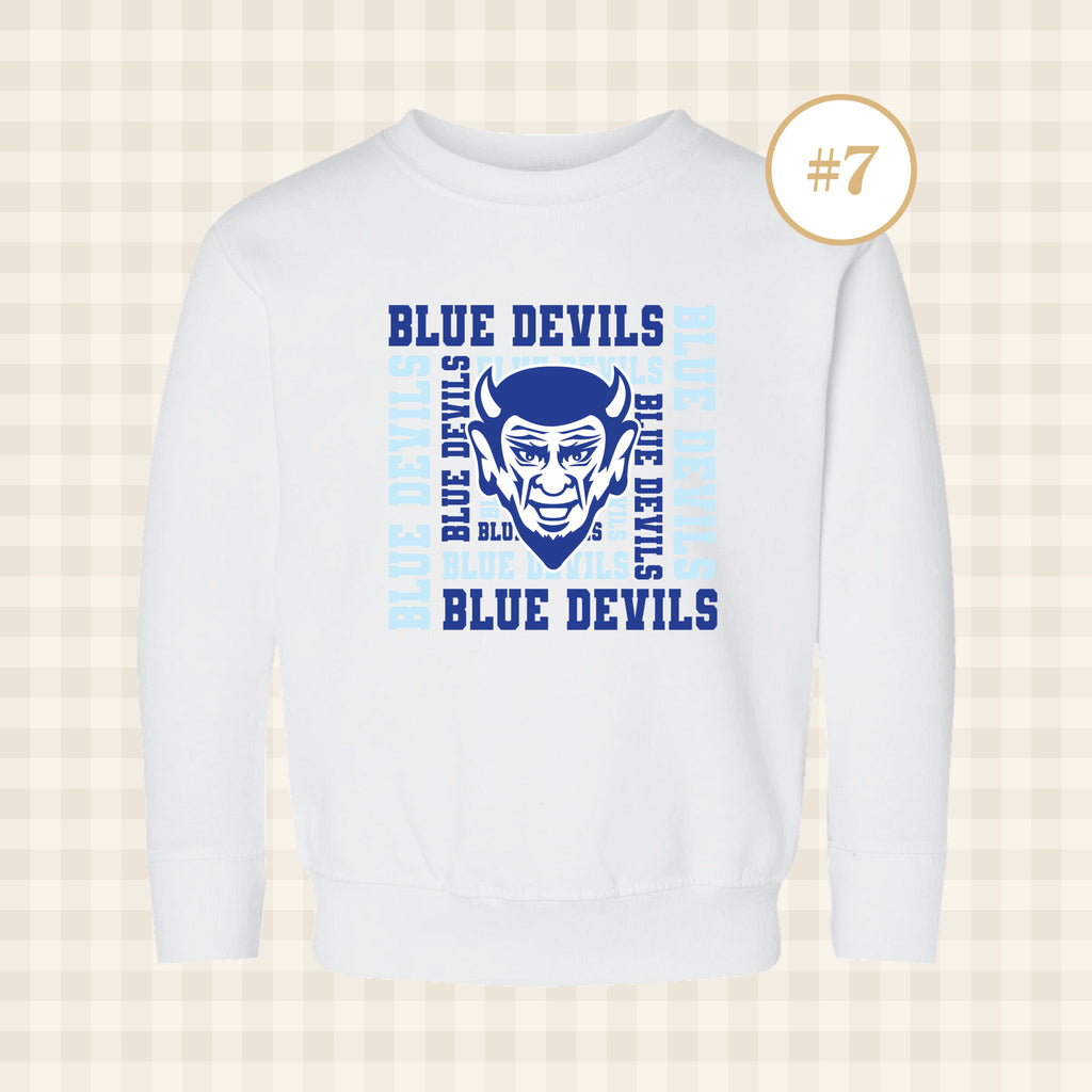 QHS Blue Devils | Toddler Size Crewneck Sweatshirts