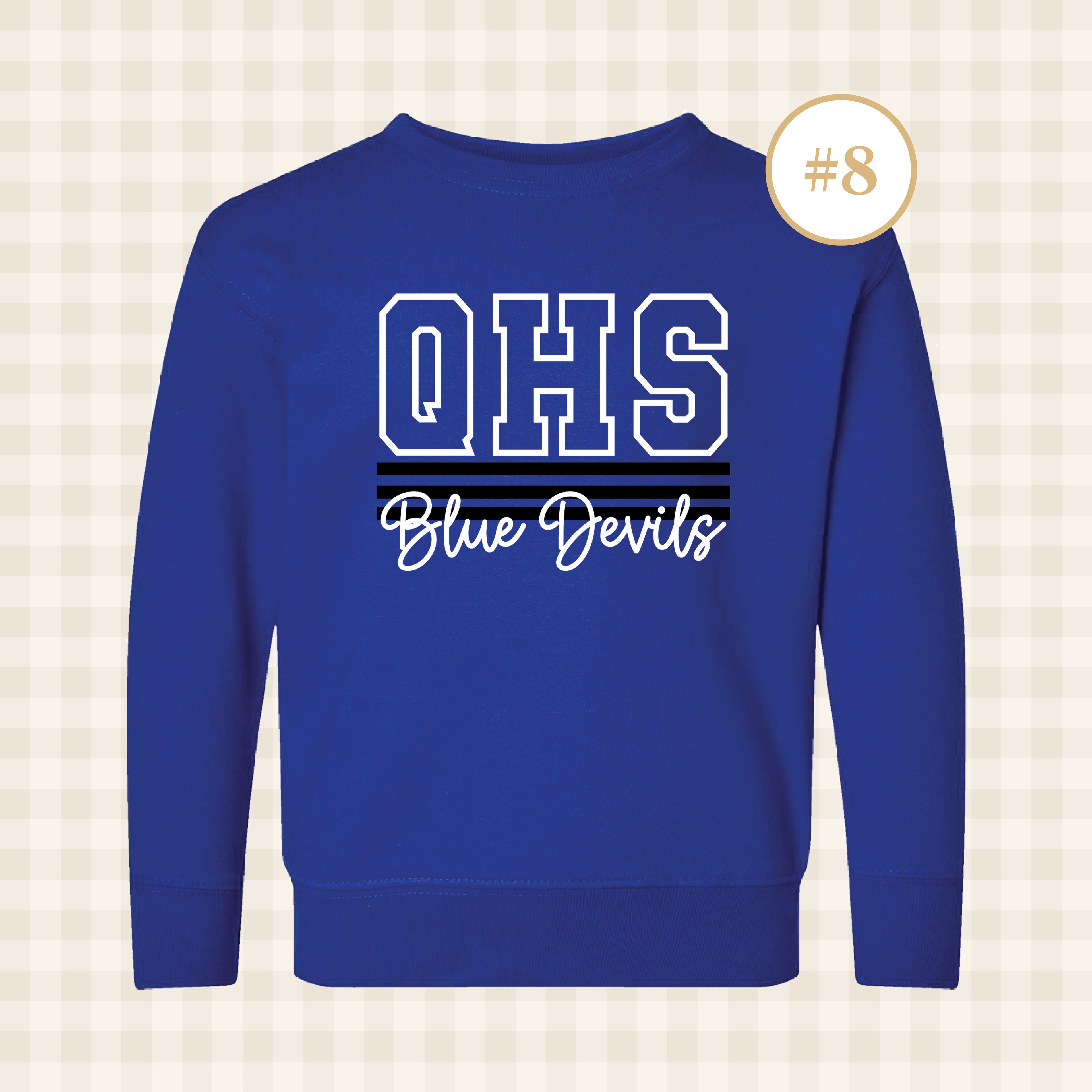 QHS Blue Devils | Toddler Size Crewneck Sweatshirts