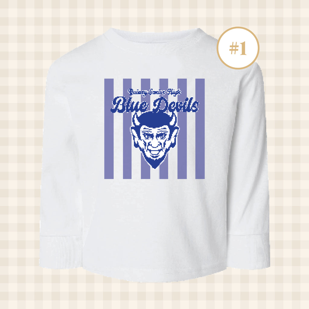 QHS Blue Devils | Toddler Size Long Sleeve T-Shirts
