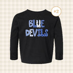 QHS Blue Devils | Toddler Size Long Sleeve T-Shirts