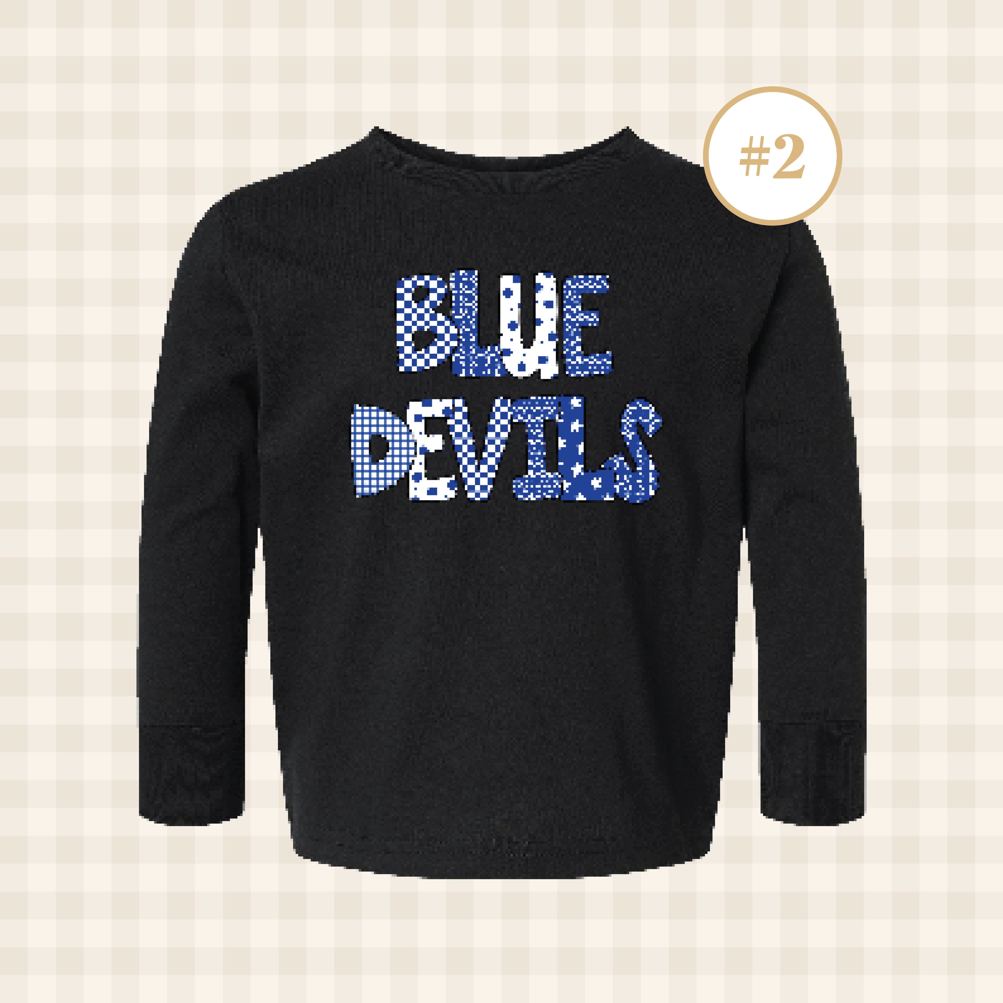 QHS Blue Devils | Toddler Size Long Sleeve T-Shirts