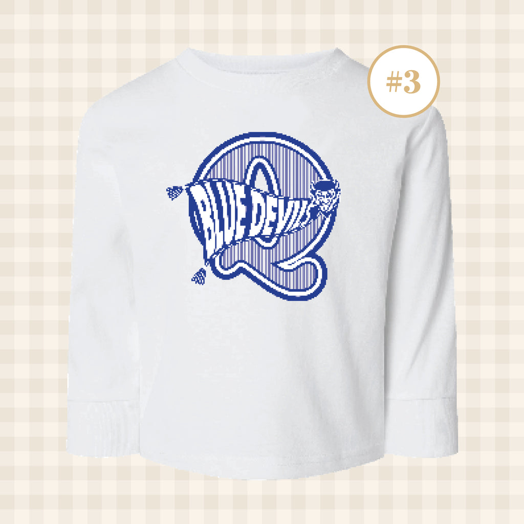 QHS Blue Devils | Toddler Size Long Sleeve T-Shirts