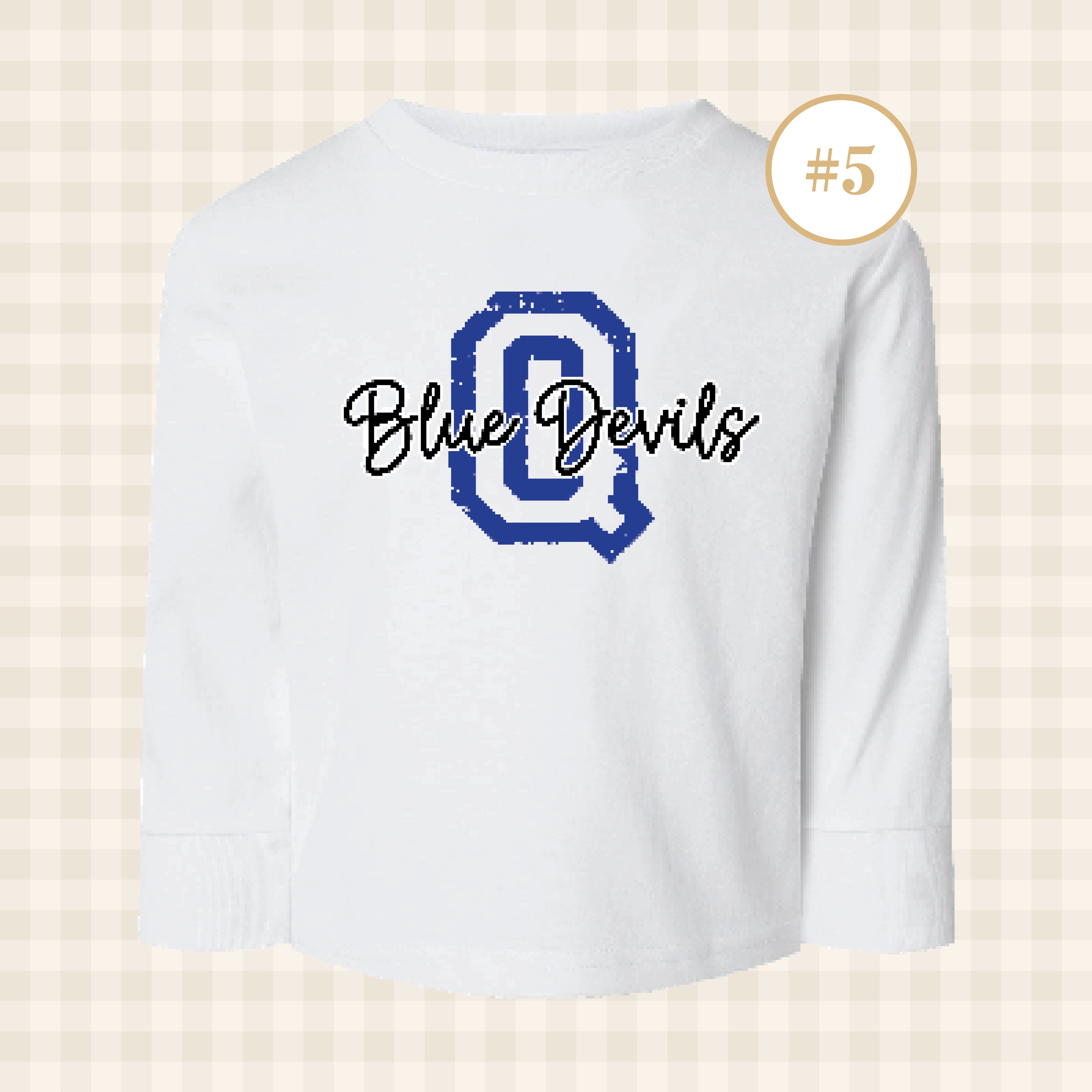 QHS Blue Devils | Toddler Size Long Sleeve T-Shirts