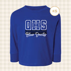 QHS Blue Devils | Toddler Size Long Sleeve T-Shirts