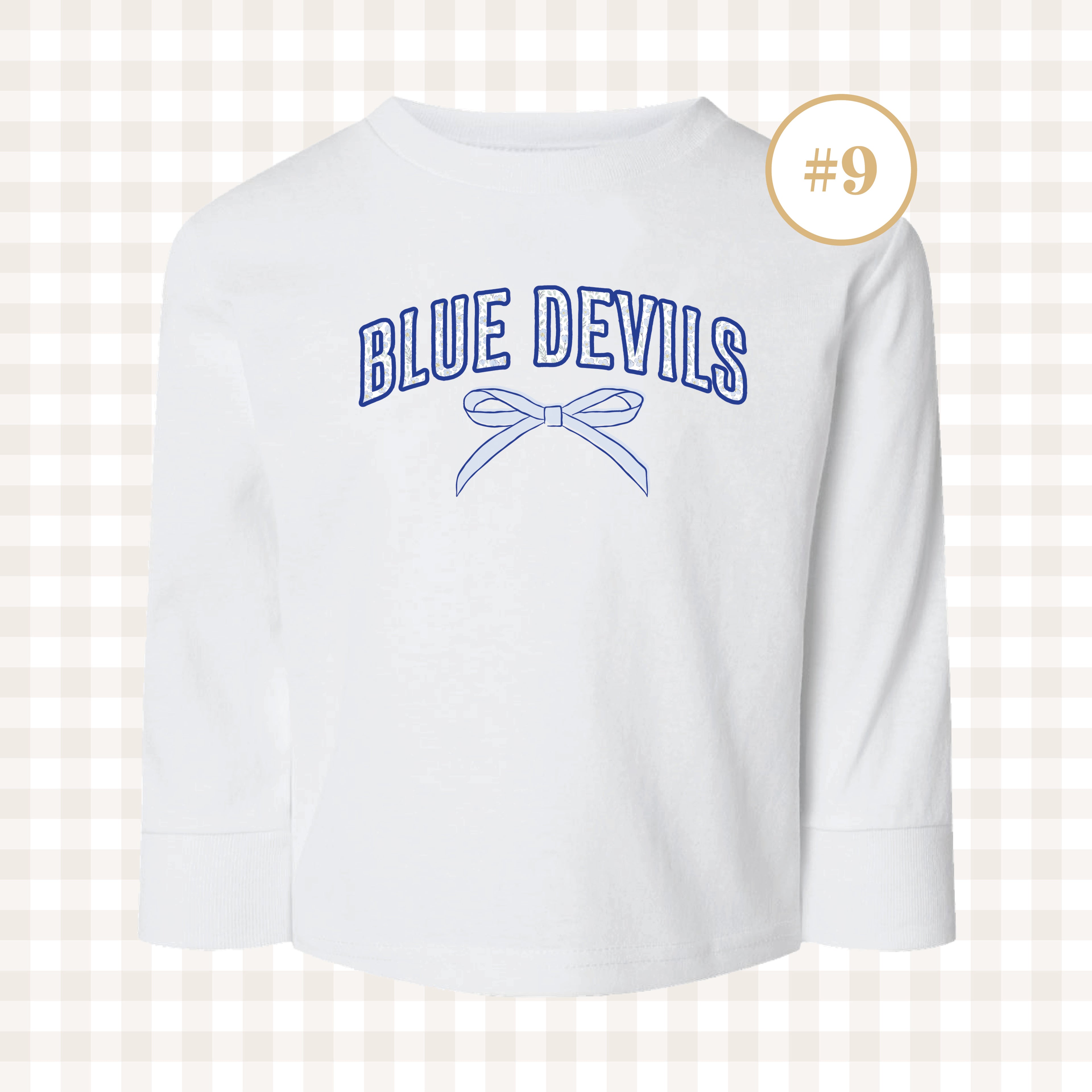 QHS Blue Devils | Toddler Size Long Sleeve T-Shirts