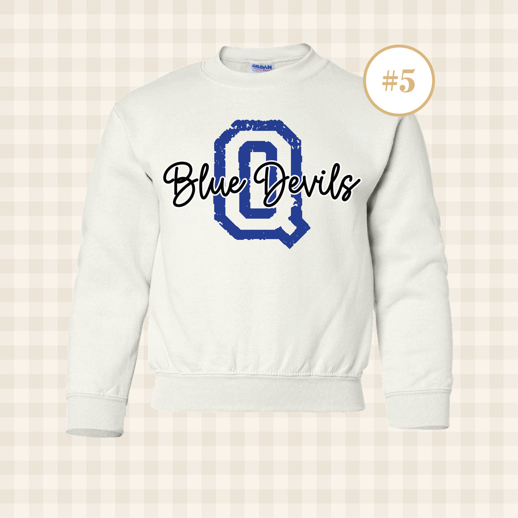 QHS Blue Devils | Youth Size Crewneck Sweatshirt