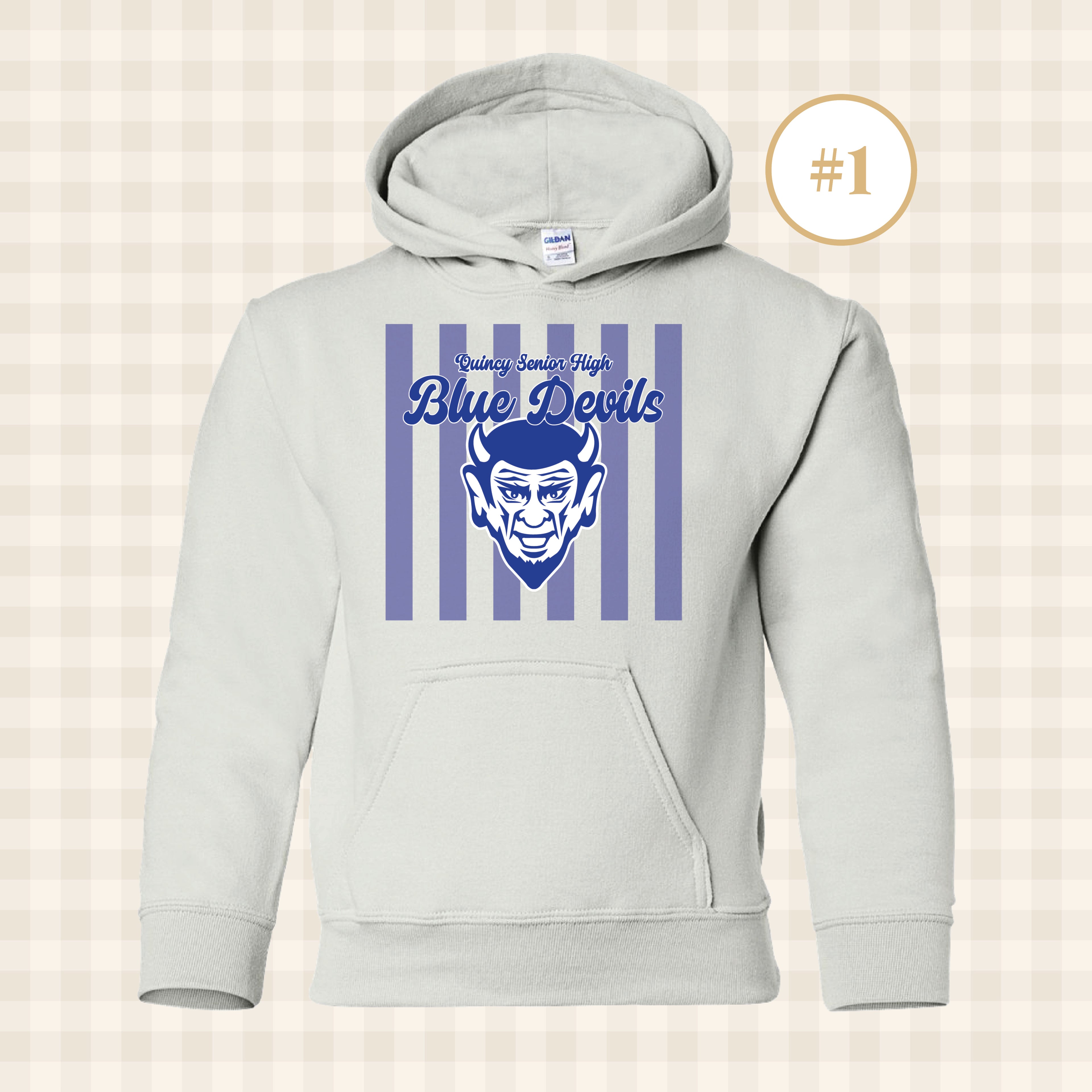 QHS Blue Devils | Youth Size Hooded Sweatshirt