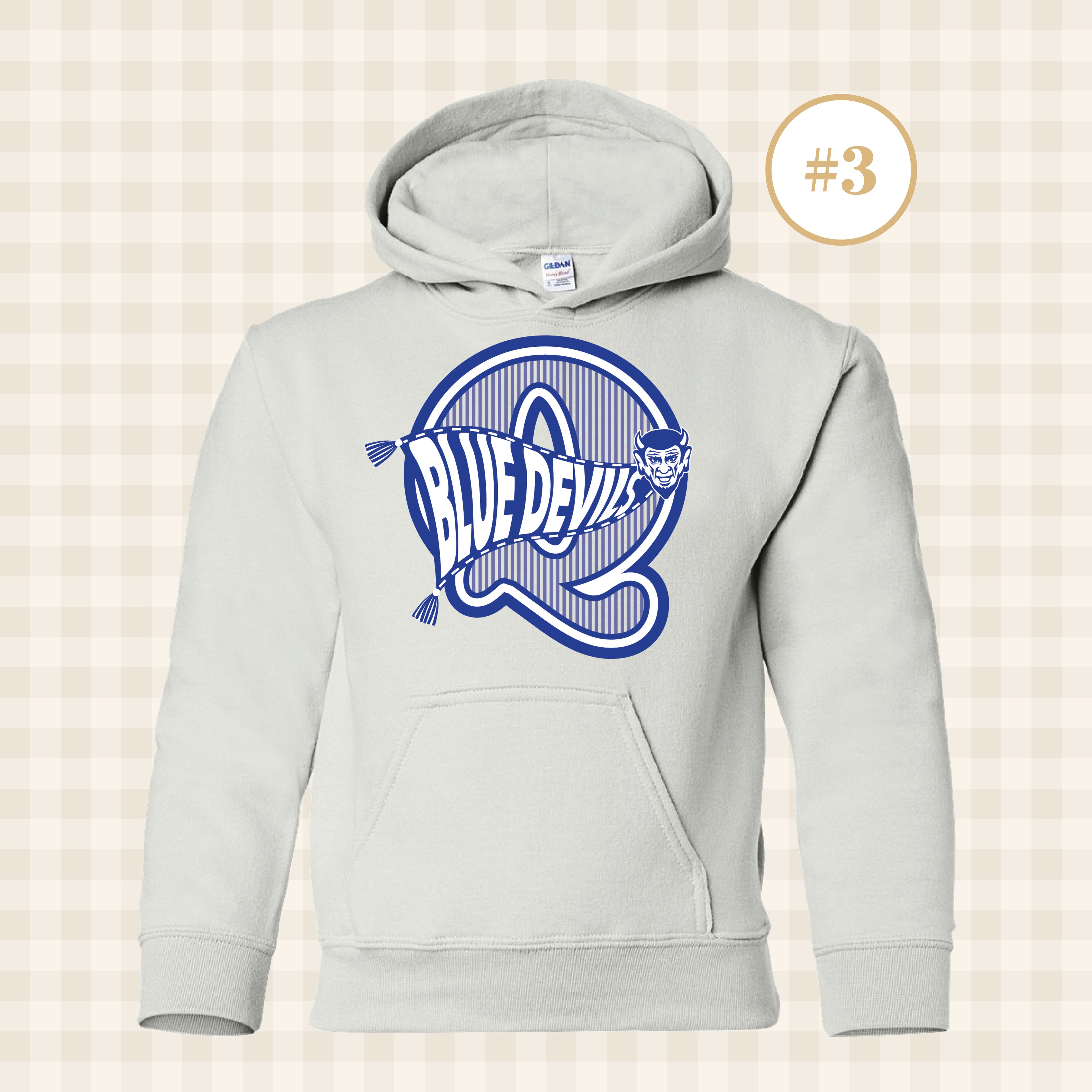 QHS Blue Devils | Youth Size Hooded Sweatshirt