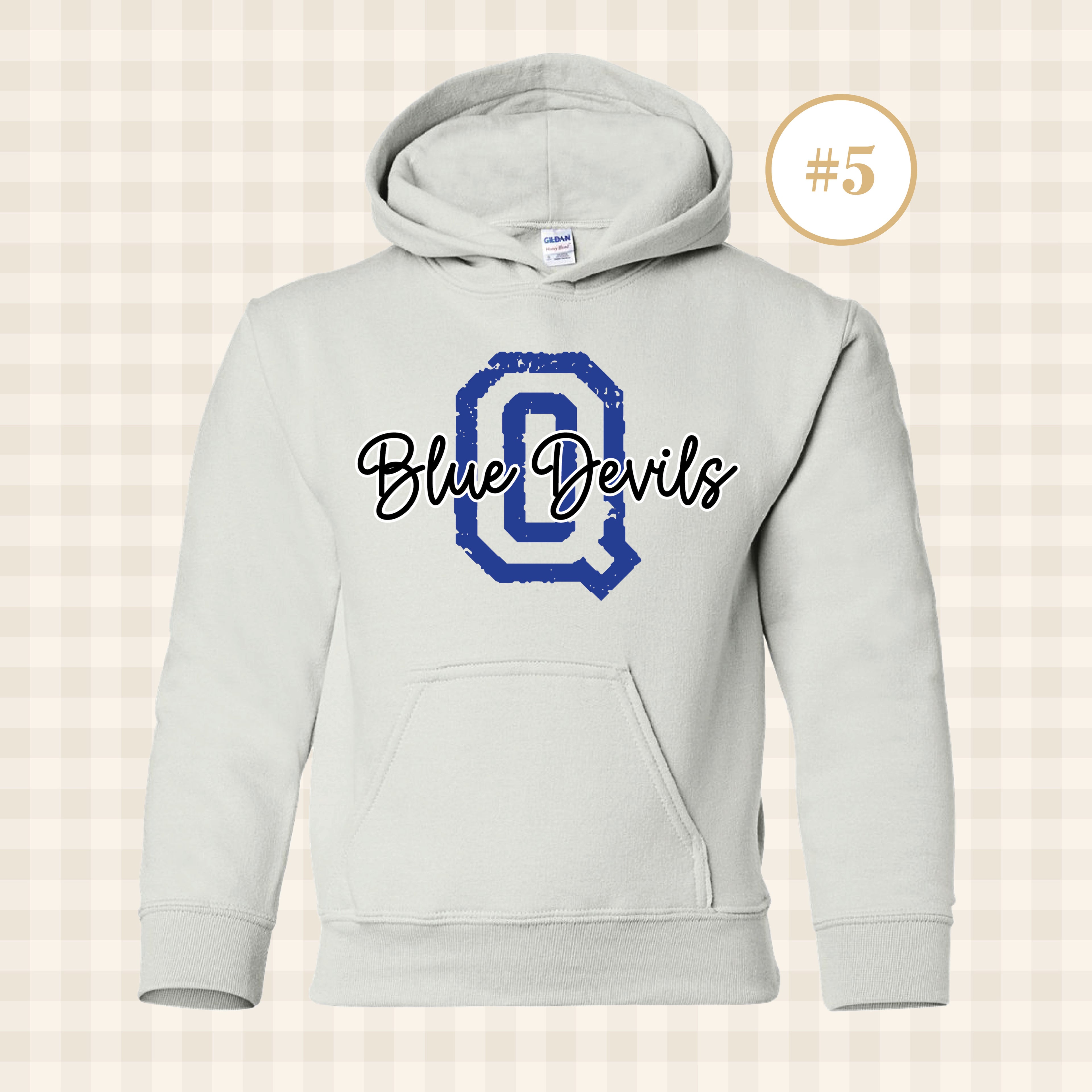 QHS Blue Devils | Youth Size Hooded Sweatshirt