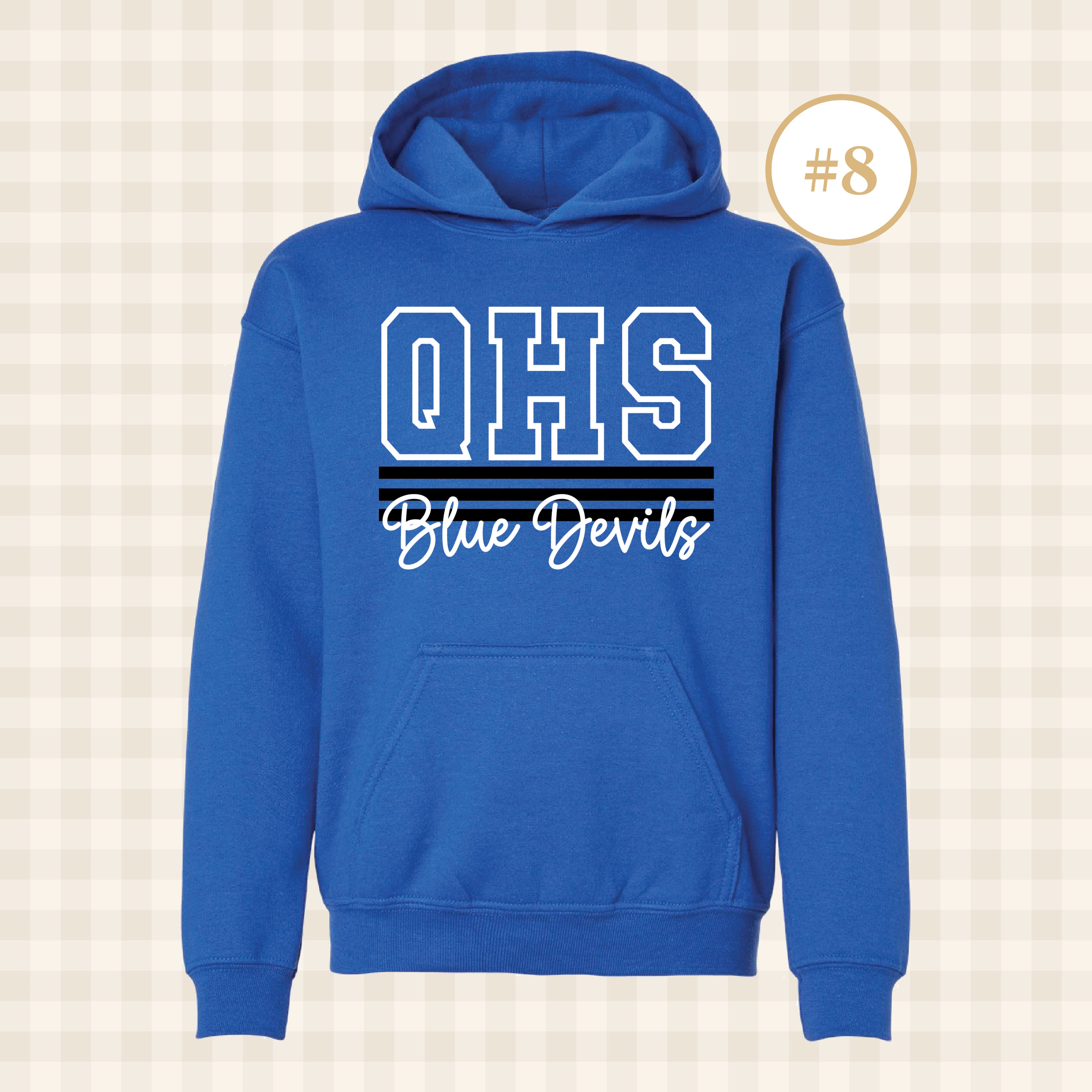 QHS Blue Devils | Youth Size Hooded Sweatshirt