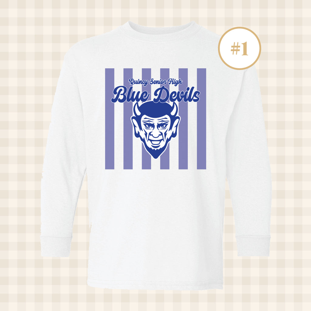 QHS Blue Devils | Youth Size Long Sleeve T-Shirts