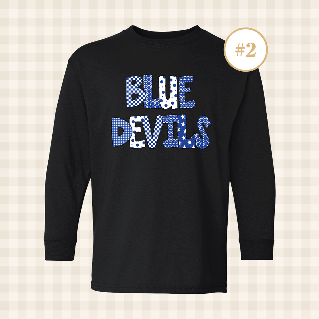 QHS Blue Devils | Youth Size Long Sleeve T-Shirts