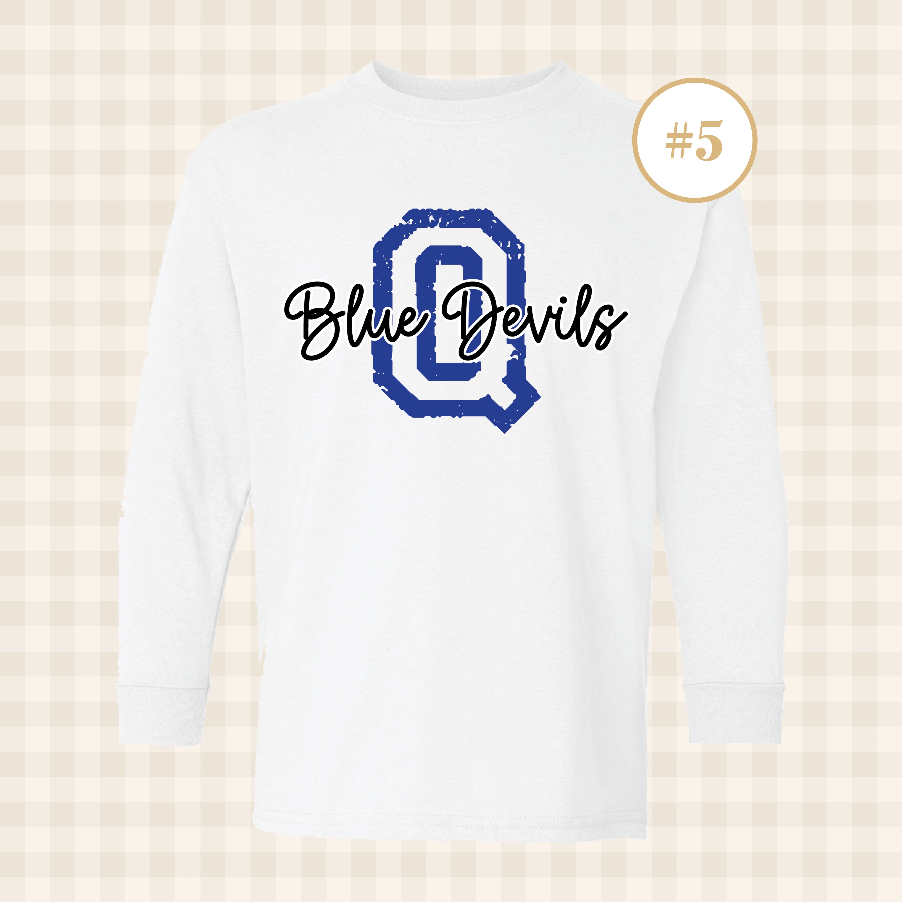 QHS Blue Devils | Youth Size Long Sleeve T-Shirts