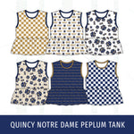 Quincy Notre Dame Peplum Tank