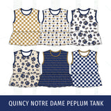 Quincy Notre Dame Peplum Tank