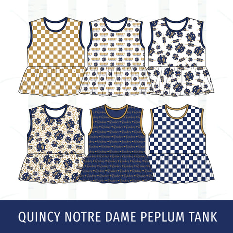 Quincy Notre Dame Peplum Tank