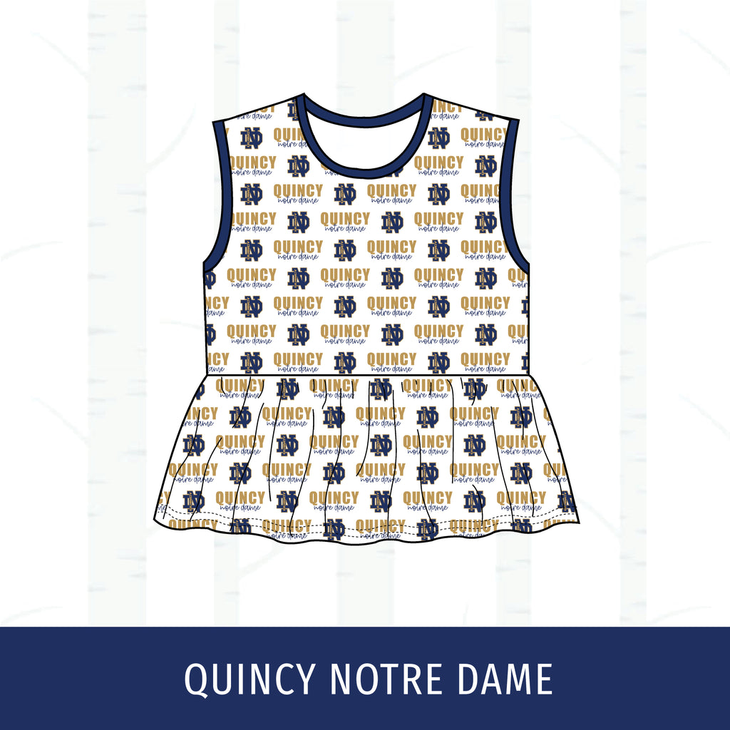 Quincy Notre Dame Peplum Tank