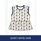 Quincy Notre Dame Peplum Tank