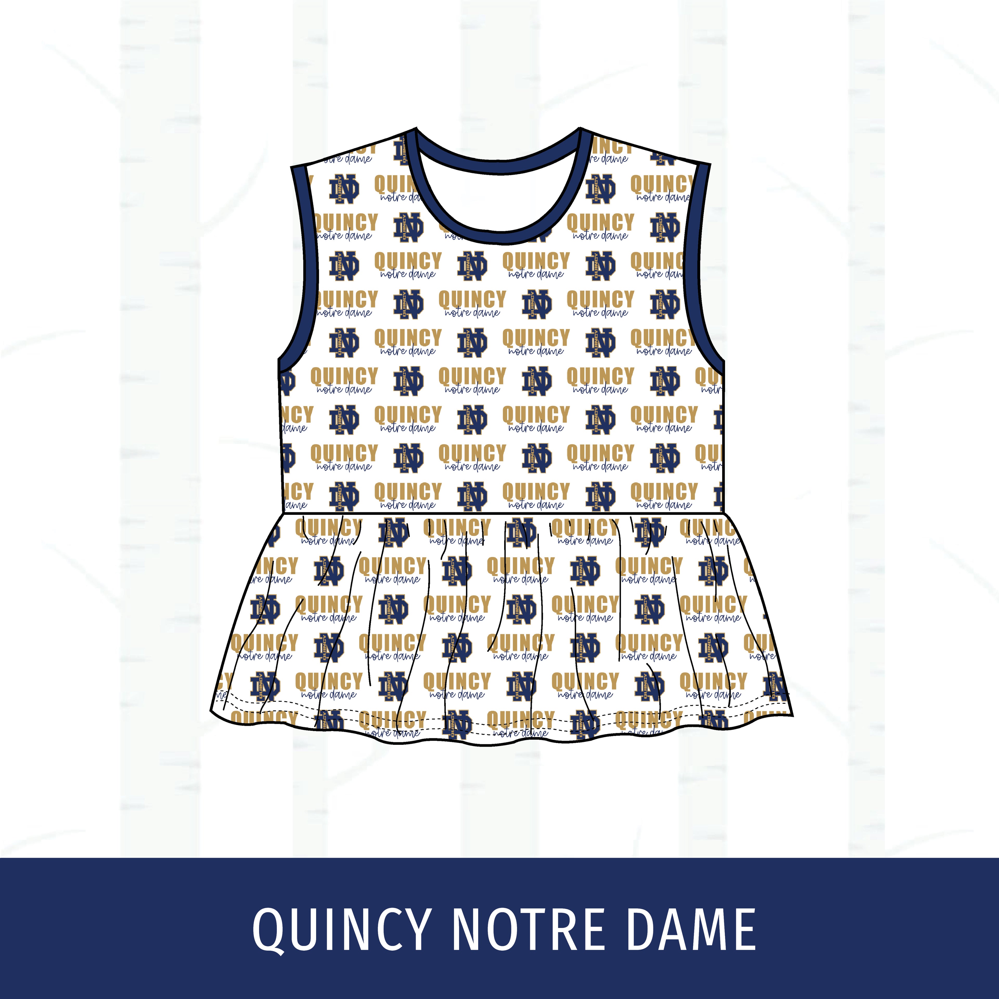 Quincy Notre Dame Peplum Tank