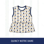 Quincy Notre Dame Peplum Tank