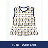 Quincy Notre Dame Peplum Tank