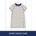 Quincy Notre Dame Short Sleeve Raglan Dress
