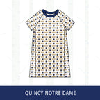 Quincy Notre Dame Short Sleeve Raglan Dress